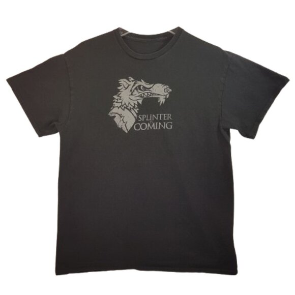 Vintage GAME OF THRONES Tee Shirt Large US L Splinter is Coming Statement Quote - Picture 1 of 11
